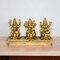 Laxmi Ganesh Saraswati Statue Brass Religious Figurine Hindu God Ganesha and Goddess Lakshmi Saraswati Idol Murti for Puja Room Home Temple Mandir Decor - Diwali Housewarming Gift (3 Inch)